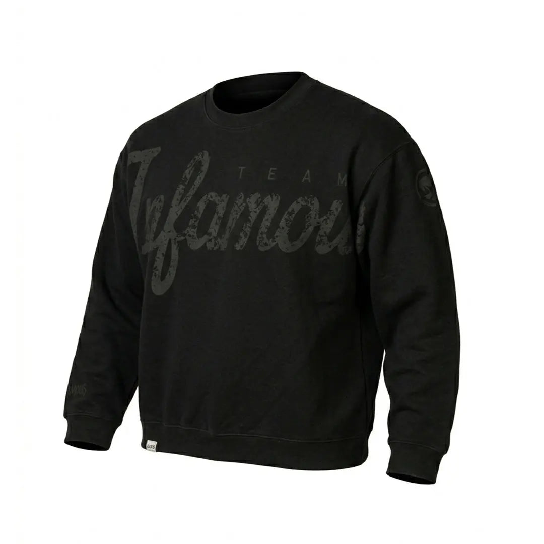 HERITAGE CREWNECK - SCRIPT / BLACK WASH Infamous Paintball