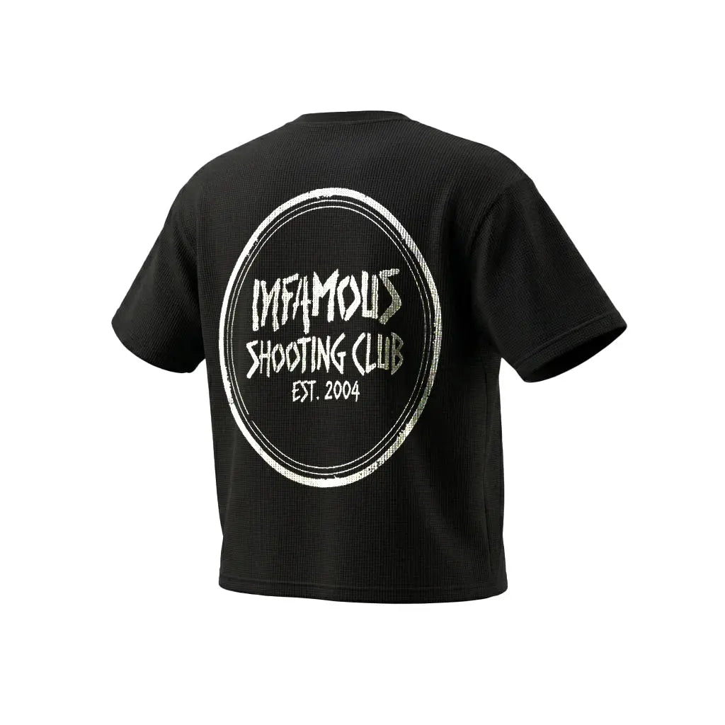 FOUNDATION WAFFLE TEE – BLACK WASH Infamous Paintball