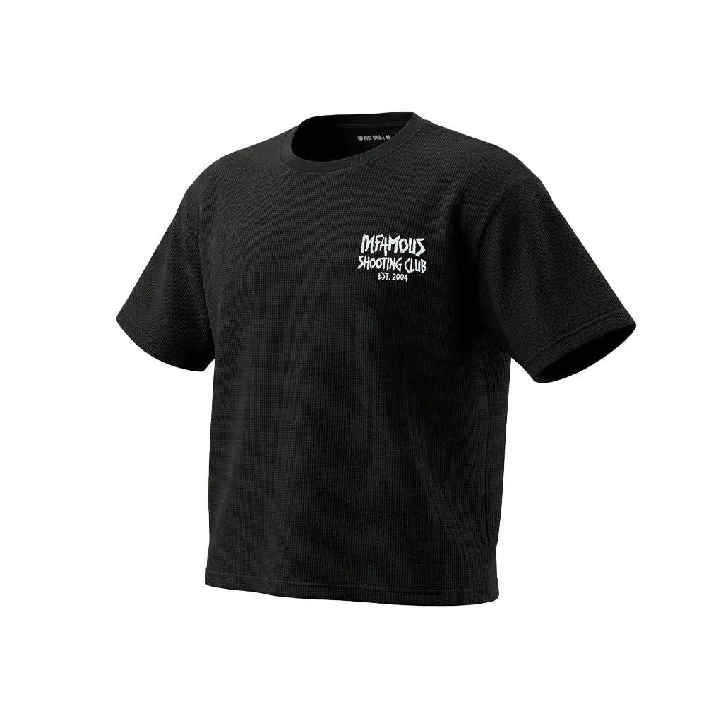 FOUNDATION WAFFLE TEE – BLACK WASH Infamous Paintball