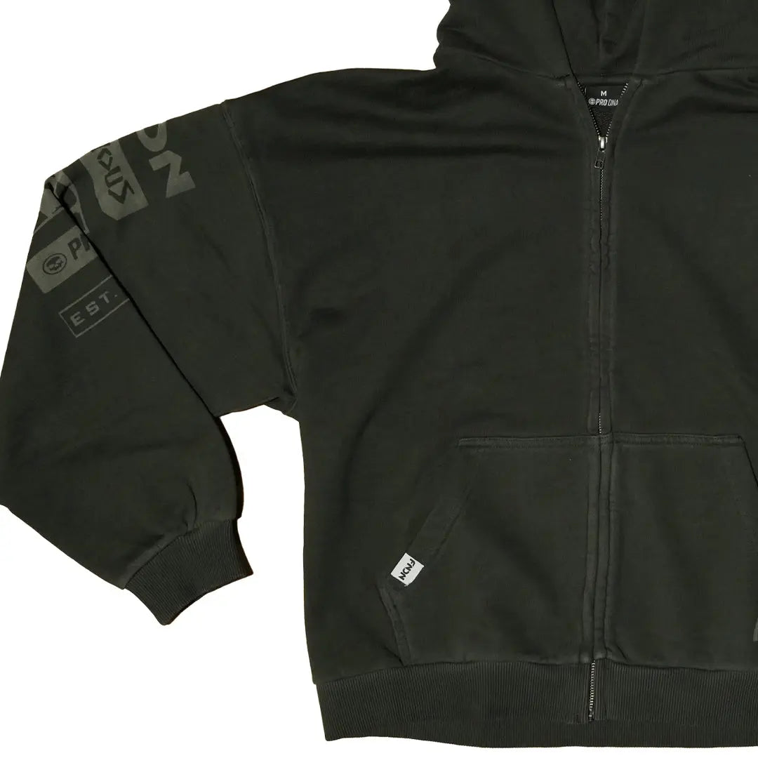 HERITAGE ZIP HOODIE - SAGE GREY WASH Infamous Paintball