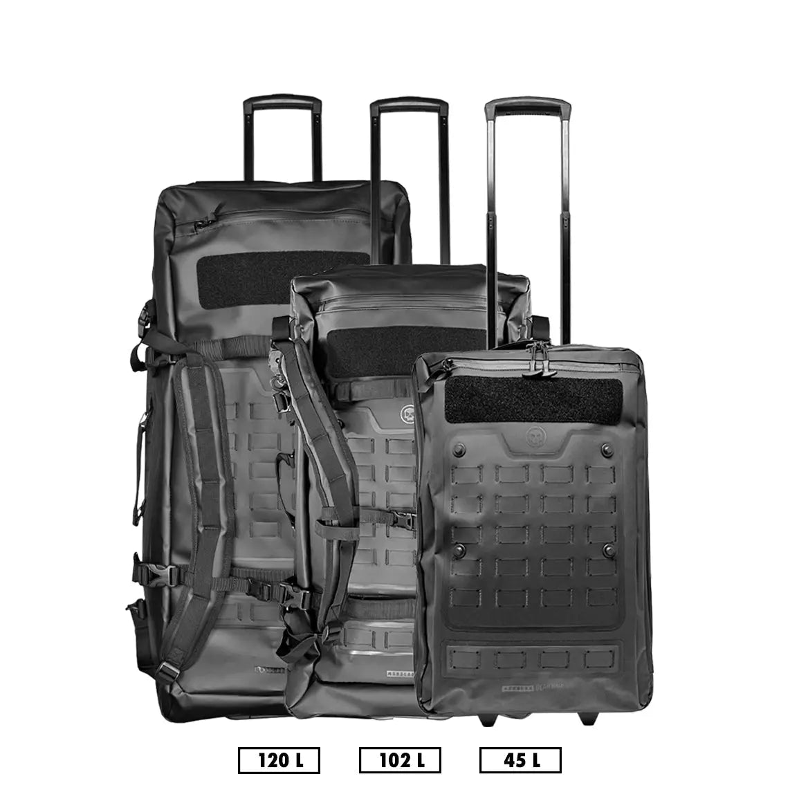 FNDN® MODULAR WEATHERPROOF ROLLING GEARBAG - 120L (XL) - BLACK Infamous Paintball