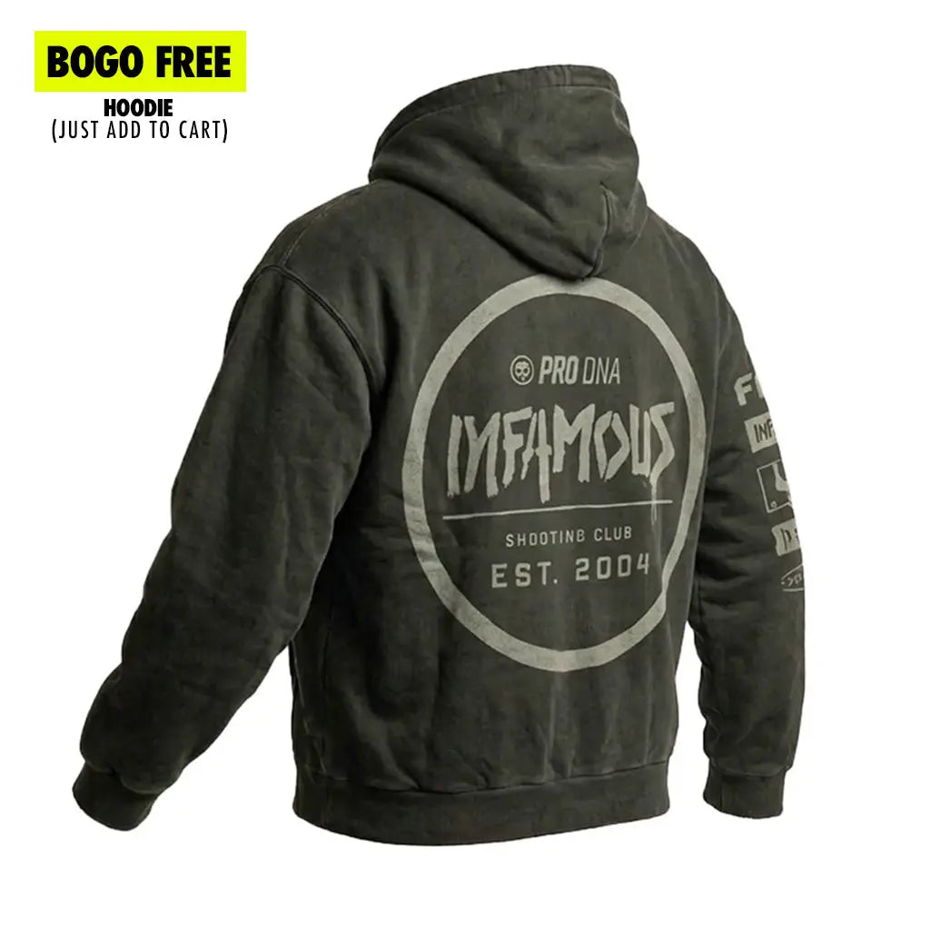 HERITAGE ZIP HOODIE - SAGE GREY WASH Infamous Paintball