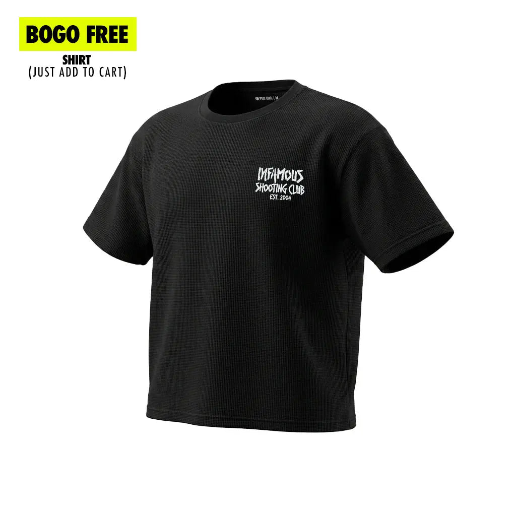 FOUNDATION WAFFLE TEE – BLACK WASH Infamous Paintball