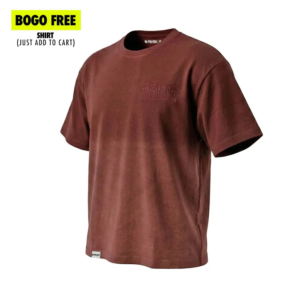 FOUNDATION TEE - RED WASH Infamous Paintball