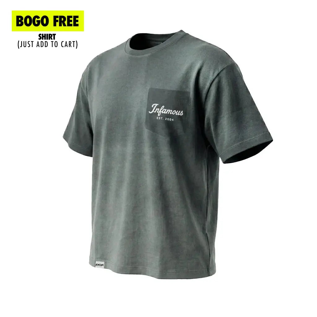 STANDARD TEE - SLATE GREY WASH Infamous Paintball