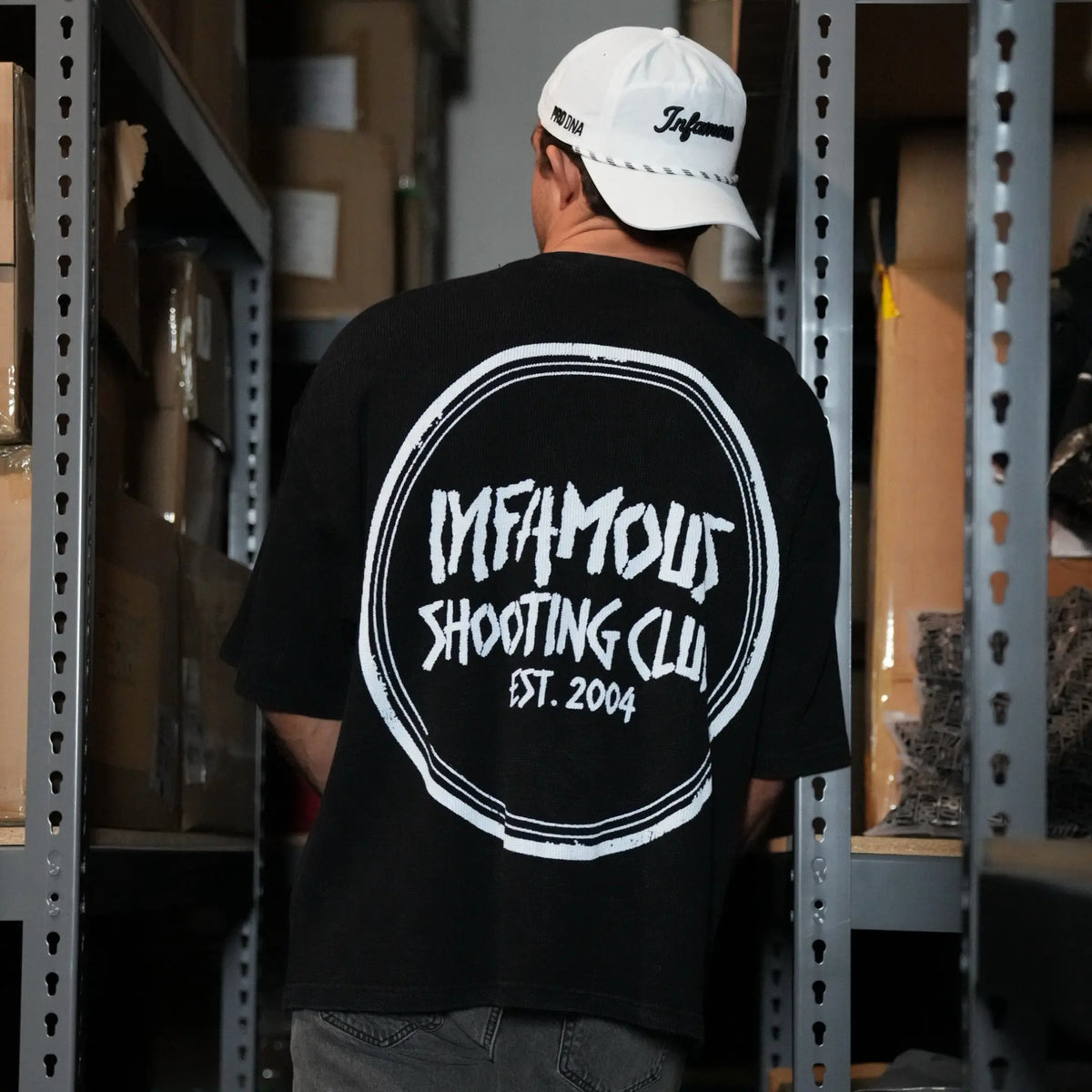 FOUNDATION WAFFLE TEE – BLACK WASH Infamous Paintball