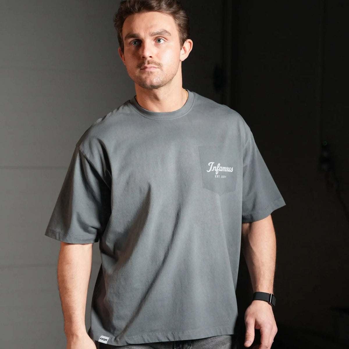 STANDARD TEE - SLATE GREY WASH Infamous Paintball