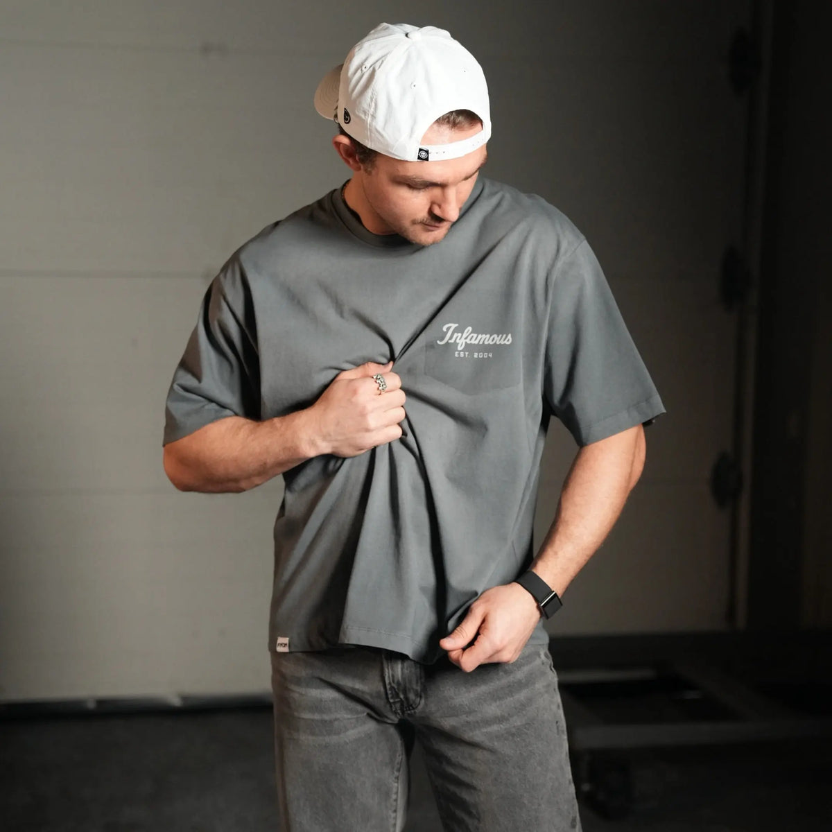 STANDARD TEE - SLATE GREY WASH Infamous Paintball