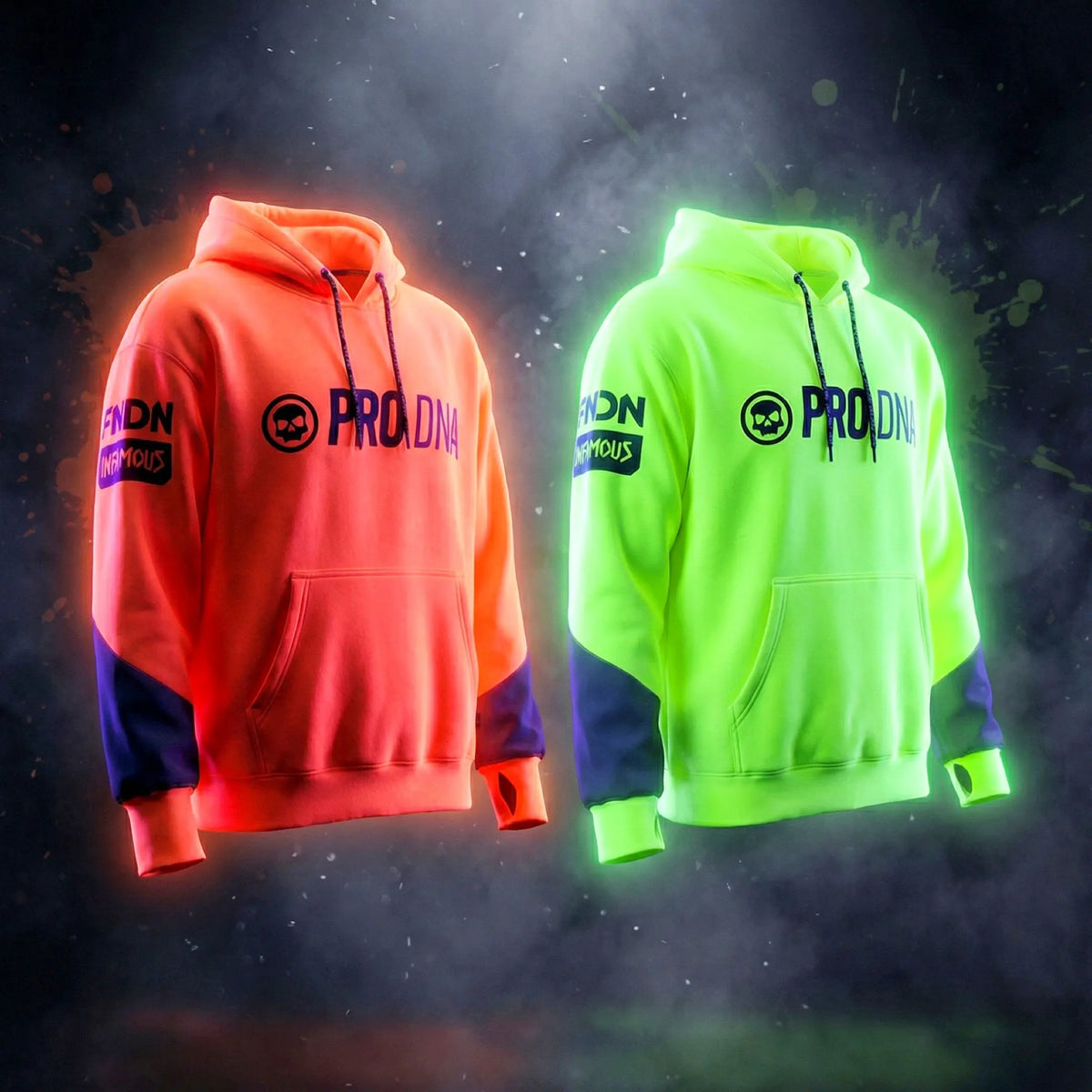 PRO DNA™ UV PLAYING HOODIE – GLOW SERIES Infamous Paintball