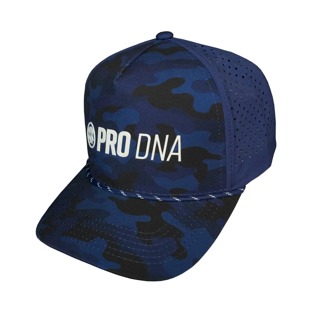 Pro DNA Weatherproof Snapback Hat - Blue Camo Infamous Paintball