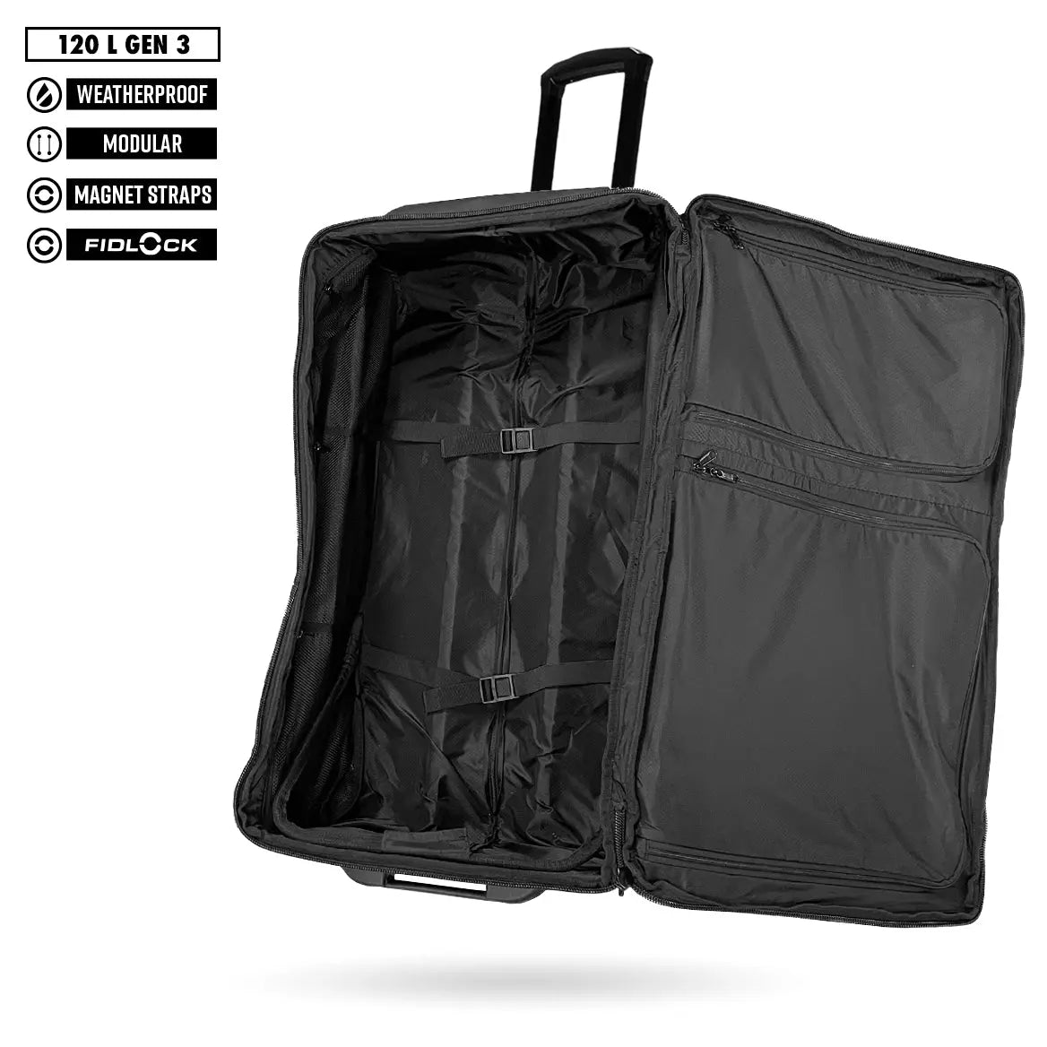 FNDN® 120L MODULAR WEATHERPROOF ROLLING GEARBAG - XL (GEN 3) FNDN