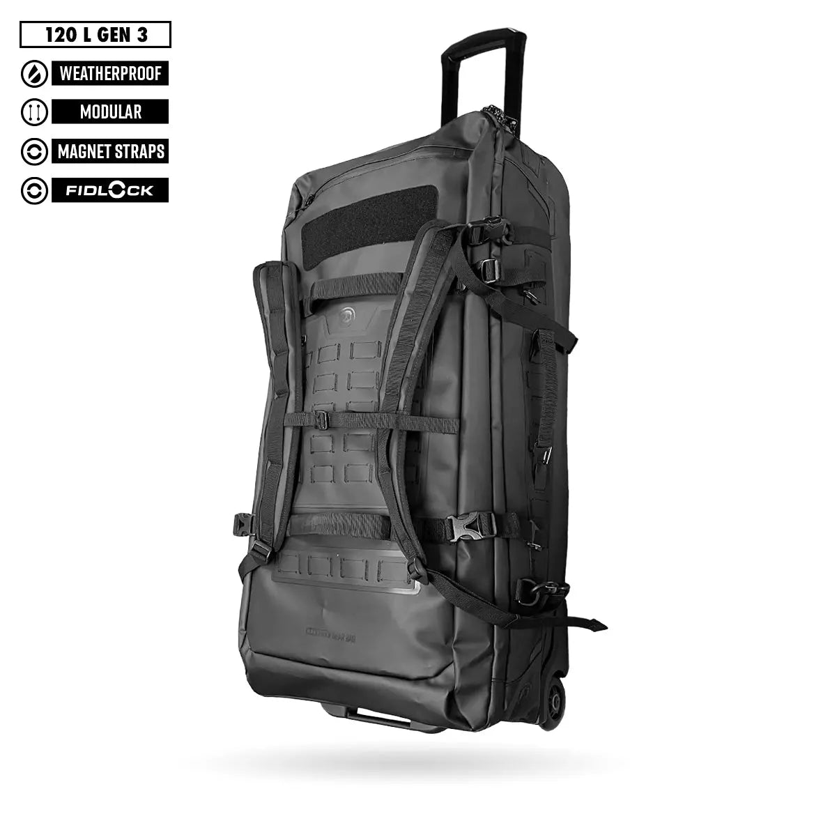 FNDN® 120L MODULAR WEATHERPROOF ROLLING GEARBAG - XL (GEN 3) FNDN