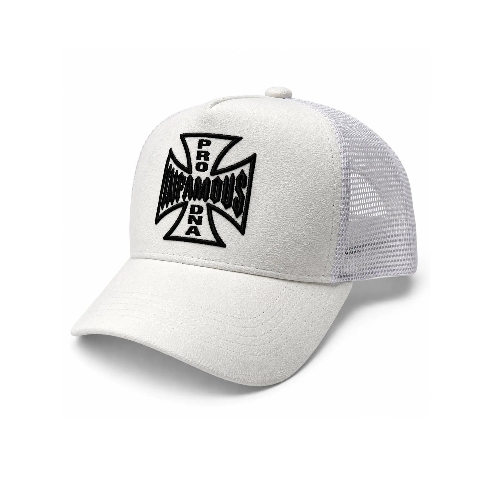 INFAMOUS™ Snapback Suede Hat - Choppers Cross - White Infamous Paintball