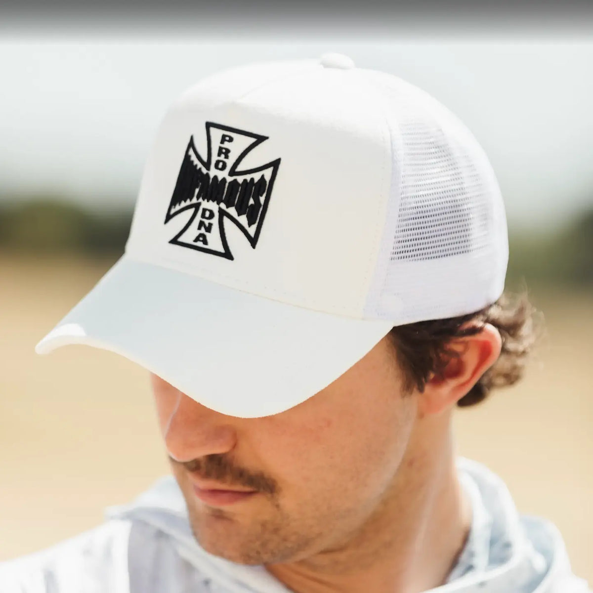 INFAMOUS™ Snapback Suede Hat - Choppers Cross - White Infamous Paintball