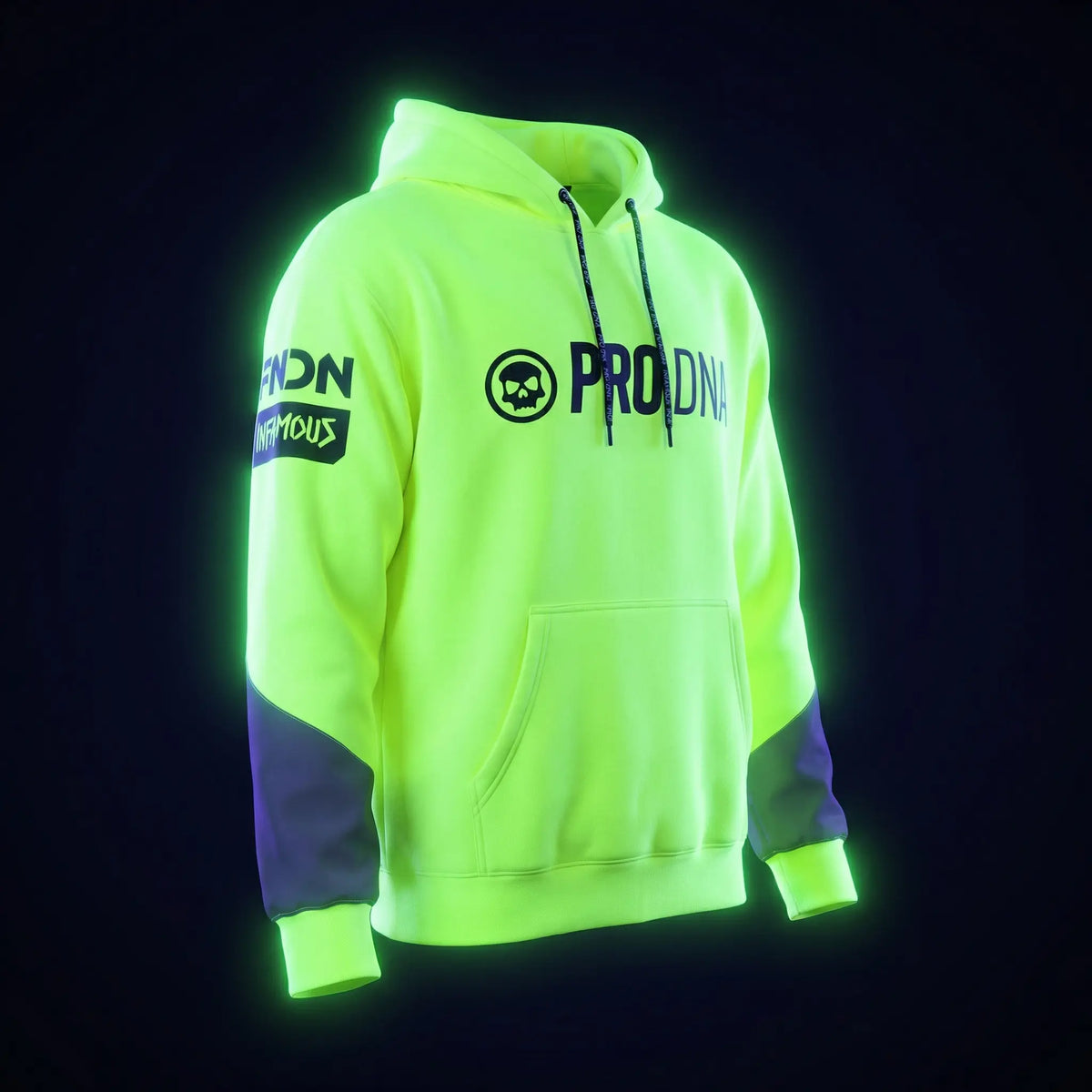 PRO DNA™ UV PLAYING HOODIE – GLOW SERIES Infamous Paintball