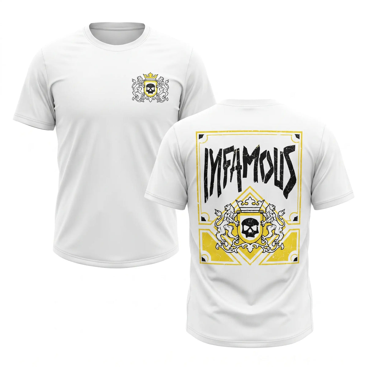 Crowns White - DryFit Shirt Infamous Paintball