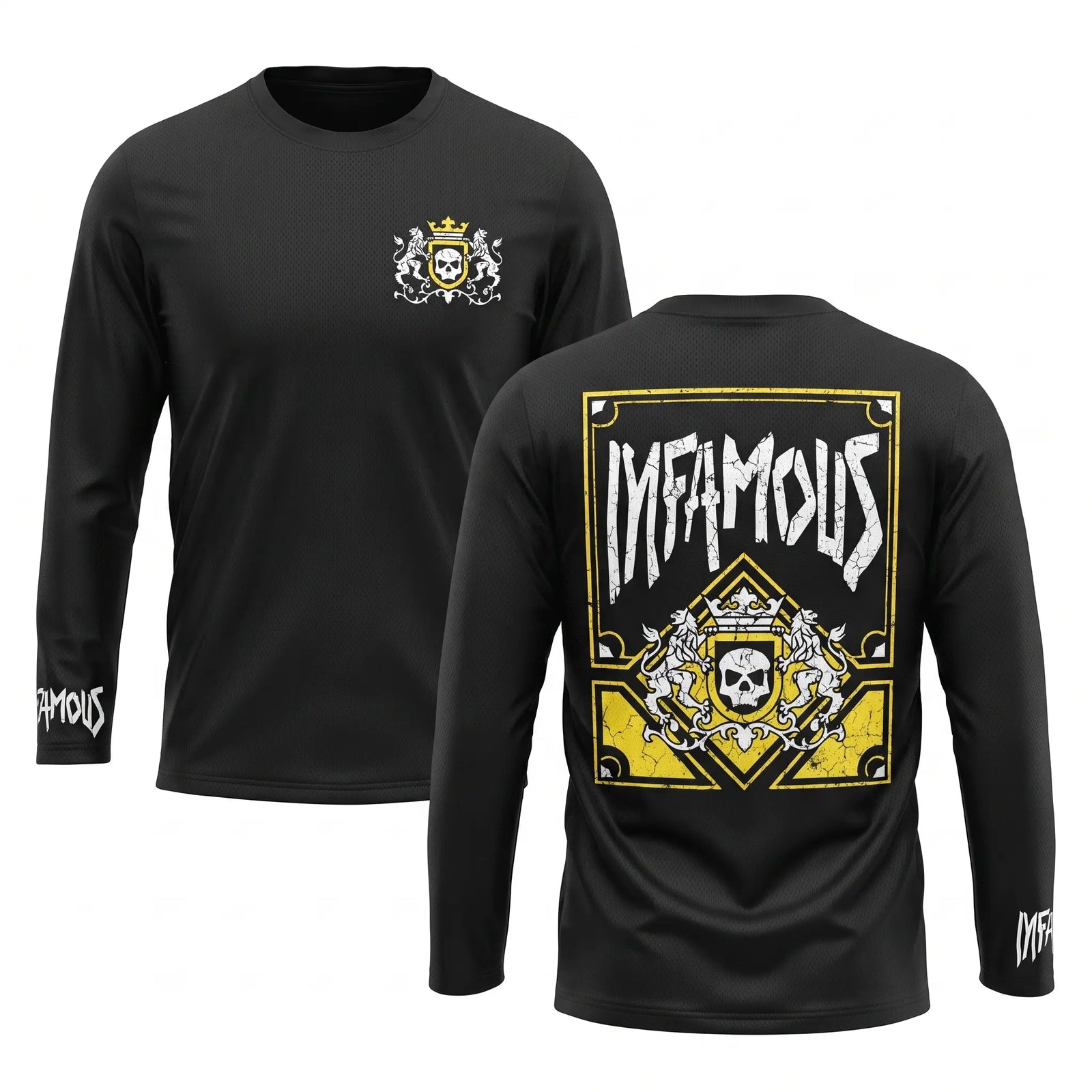 Crowns Black - AeroSilk Long Sleeve Infamous Paintball