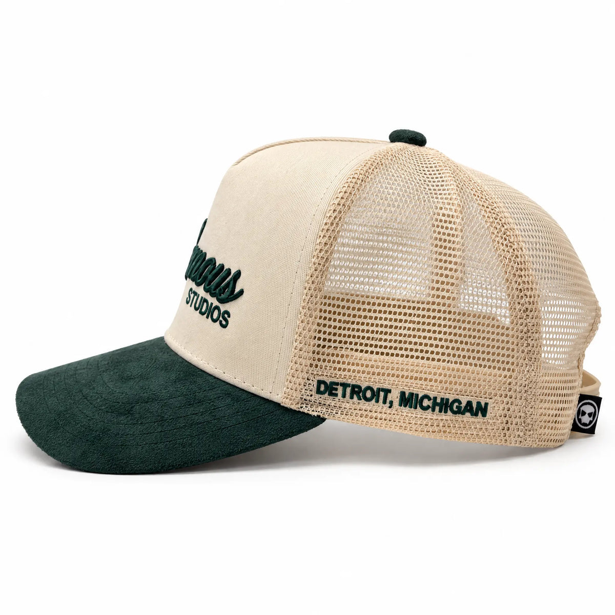 INFAMOUS™ Snapback Suede Hat - Studios - Neutral/Forest Infamous Paintball