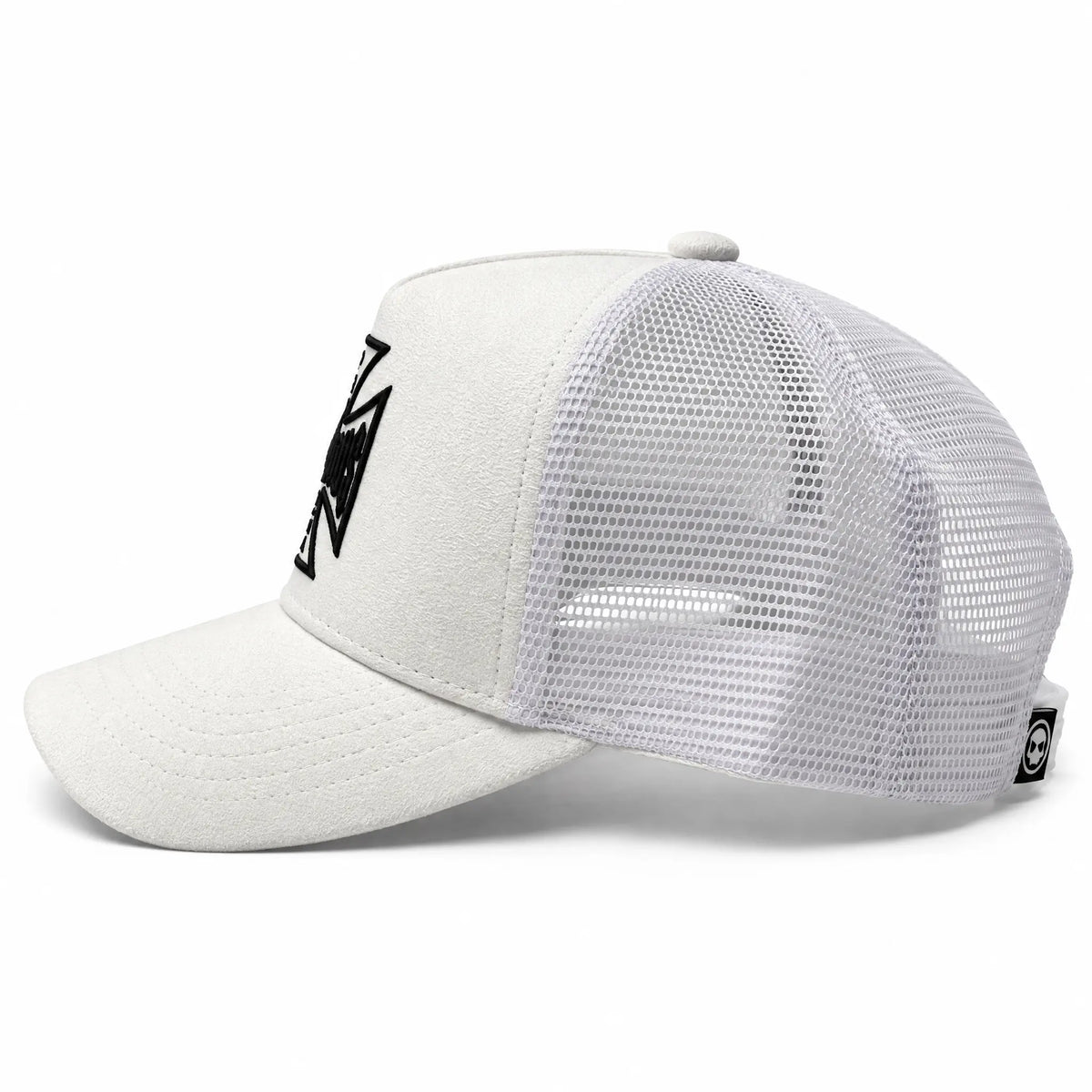 INFAMOUS™ Snapback Suede Hat - Choppers Cross - White Infamous Paintball