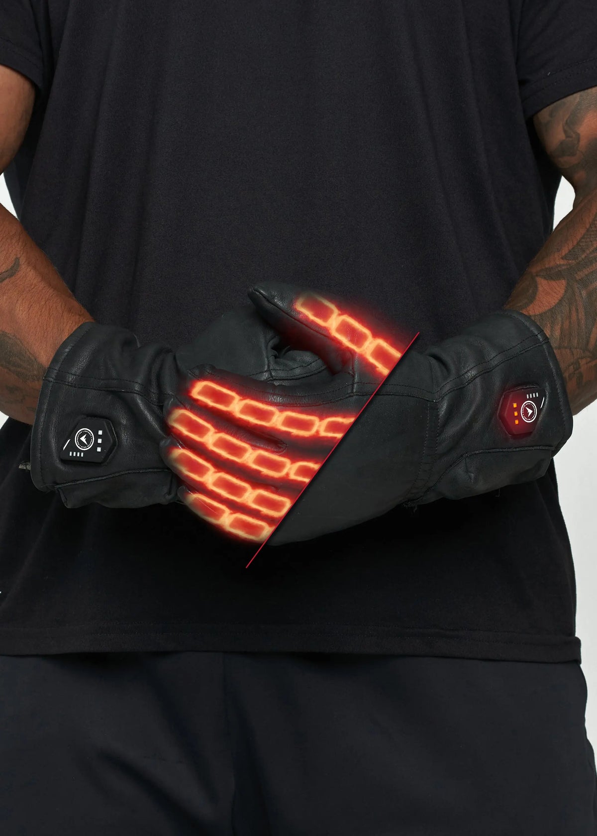 Full Leather Heated 3.7V Work Gloves