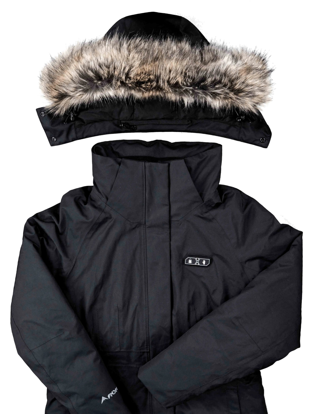 FNDN Women’s Heated Parka with Built-in Heated Gloves