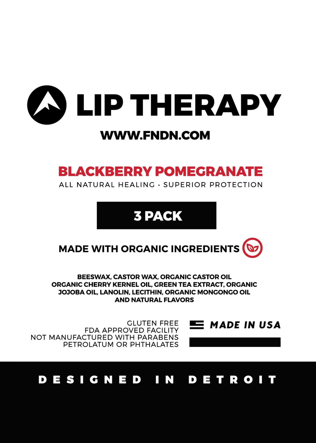 FNDN Lip Therapy - Blackberry Pomegranate / 3-Pack FNDN