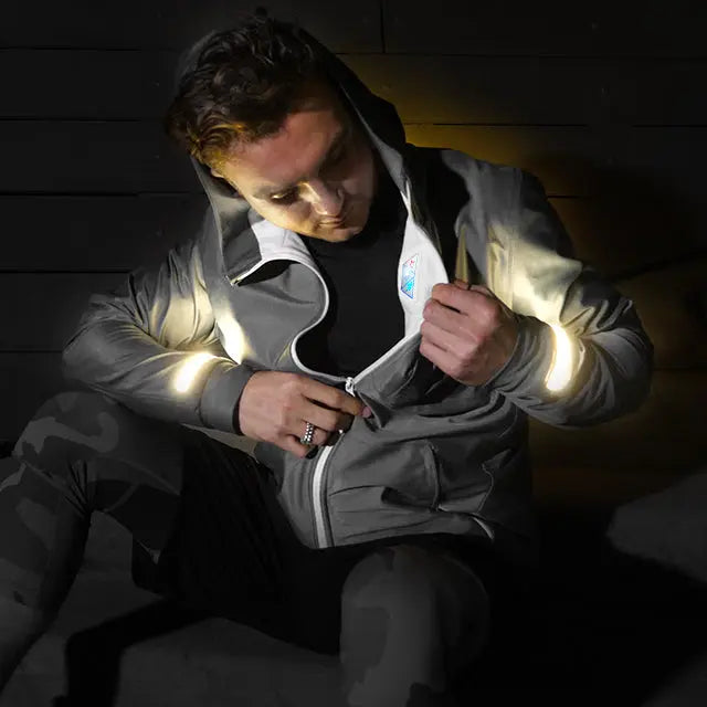 FNDN Heated LED Athletic Jacket w/ Built-In Heated Gloves FNDN