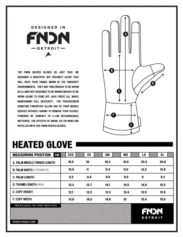 FNDN Heated Gloves - Unisex 2018 FNDN